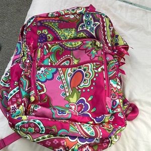 New Vera Bradley fuschia multi color backpack.  Used once.